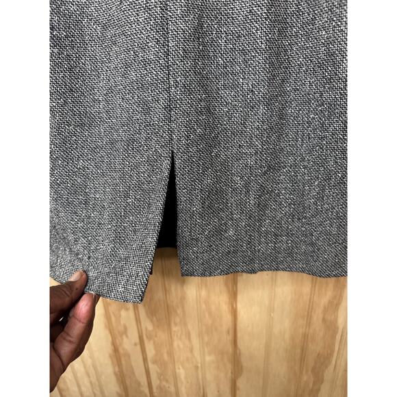 Kay Unger NY Black White Classic Tweed Knee Length Dress Size 6 Pleated Front - Picture 6 of 7